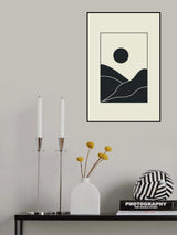 Black Minimal Mountains #4 Poster och Canvastavla
