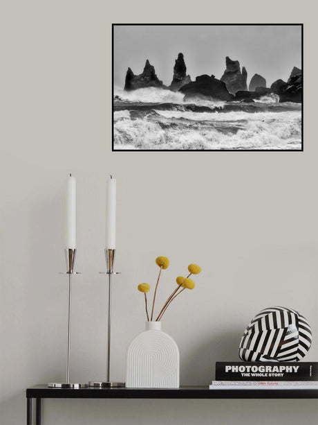 Stormy Beach Poster och Canvastavla