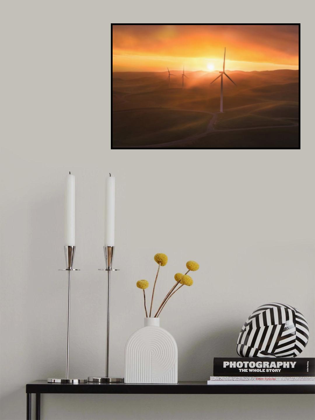 Sunrise at the Windmills Farm(4) Poster och Canvastavla