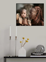 Ovahimba Baby and Grandmother Poster och Canvastavla