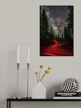 Red Tunnel to the Milky Way Poster och Canvastavla