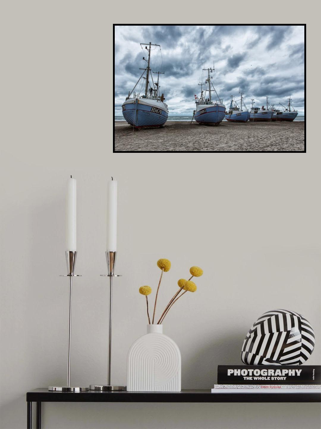 West coast fishing boats. Poster och Canvastavla