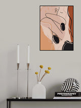 Abstract Earth Tone Couple Poster och Canvastavla