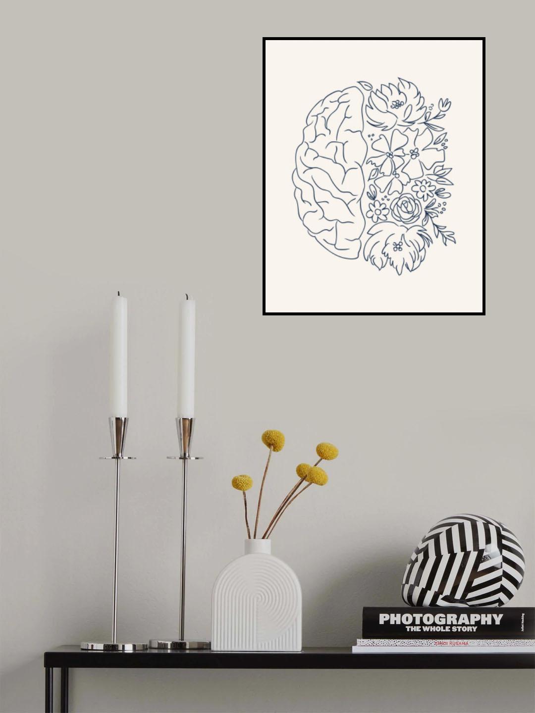 Brain Sketch Poster och Canvastavla