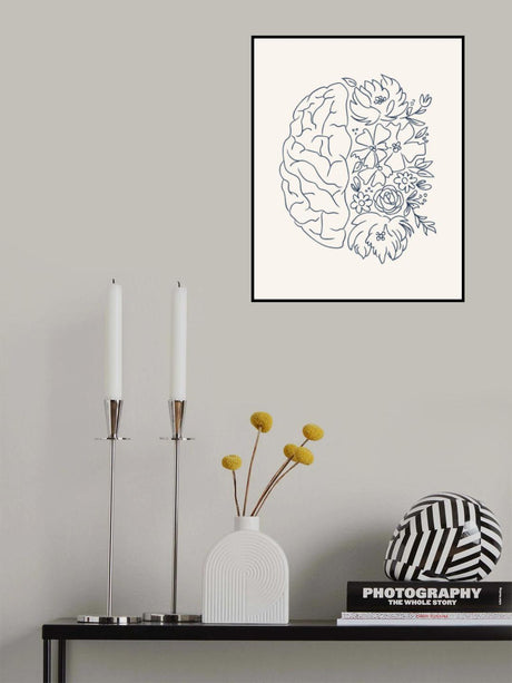 Brain Sketch Poster och Canvastavla