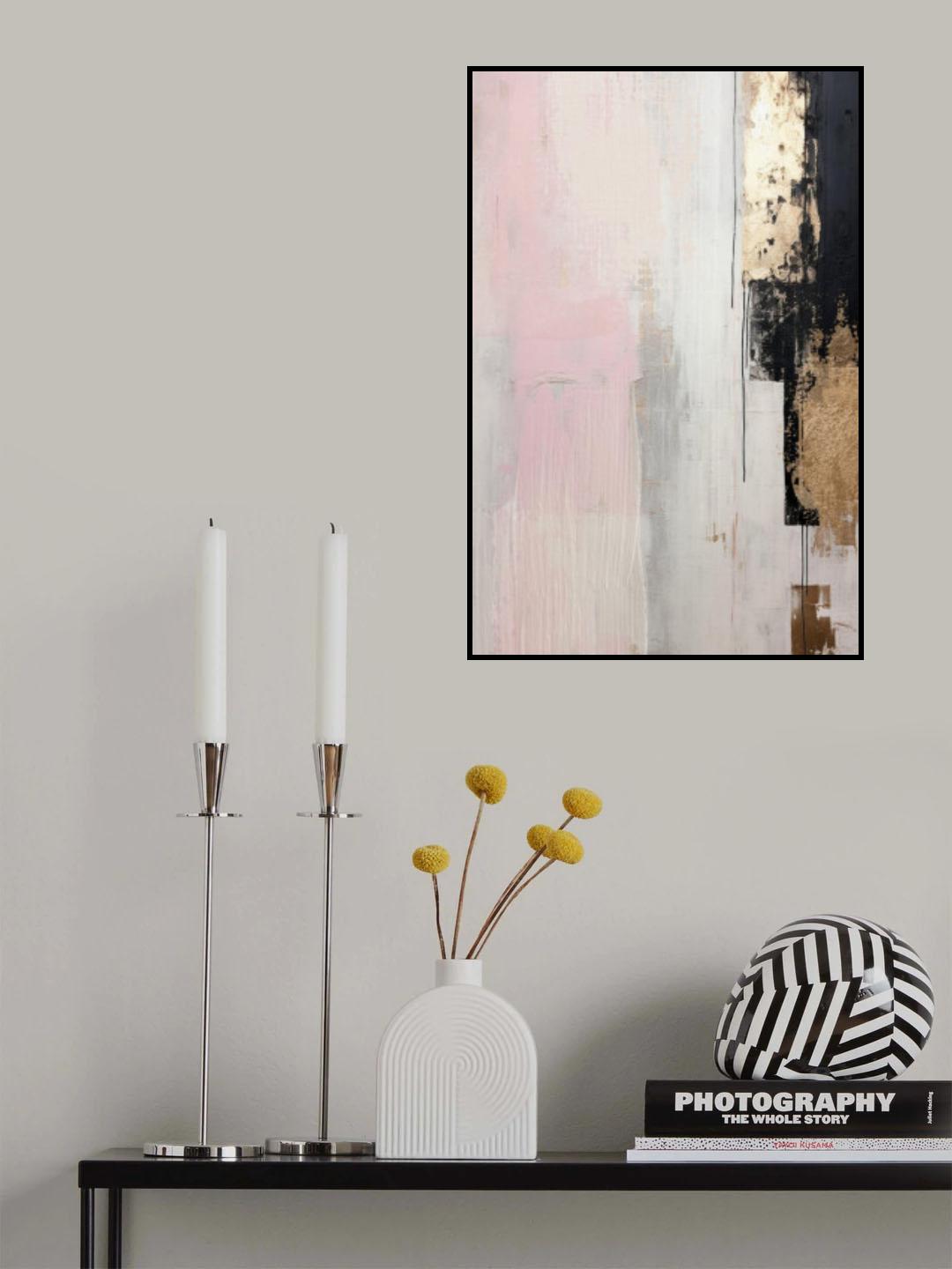 Pink abstraction Poster och Canvastavla