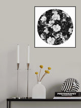 Bowie Blooms Black &amp; White Poster och Canvastavla