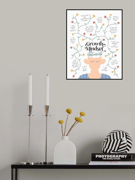 Growth Mindset Statements Poster och Canvastavla