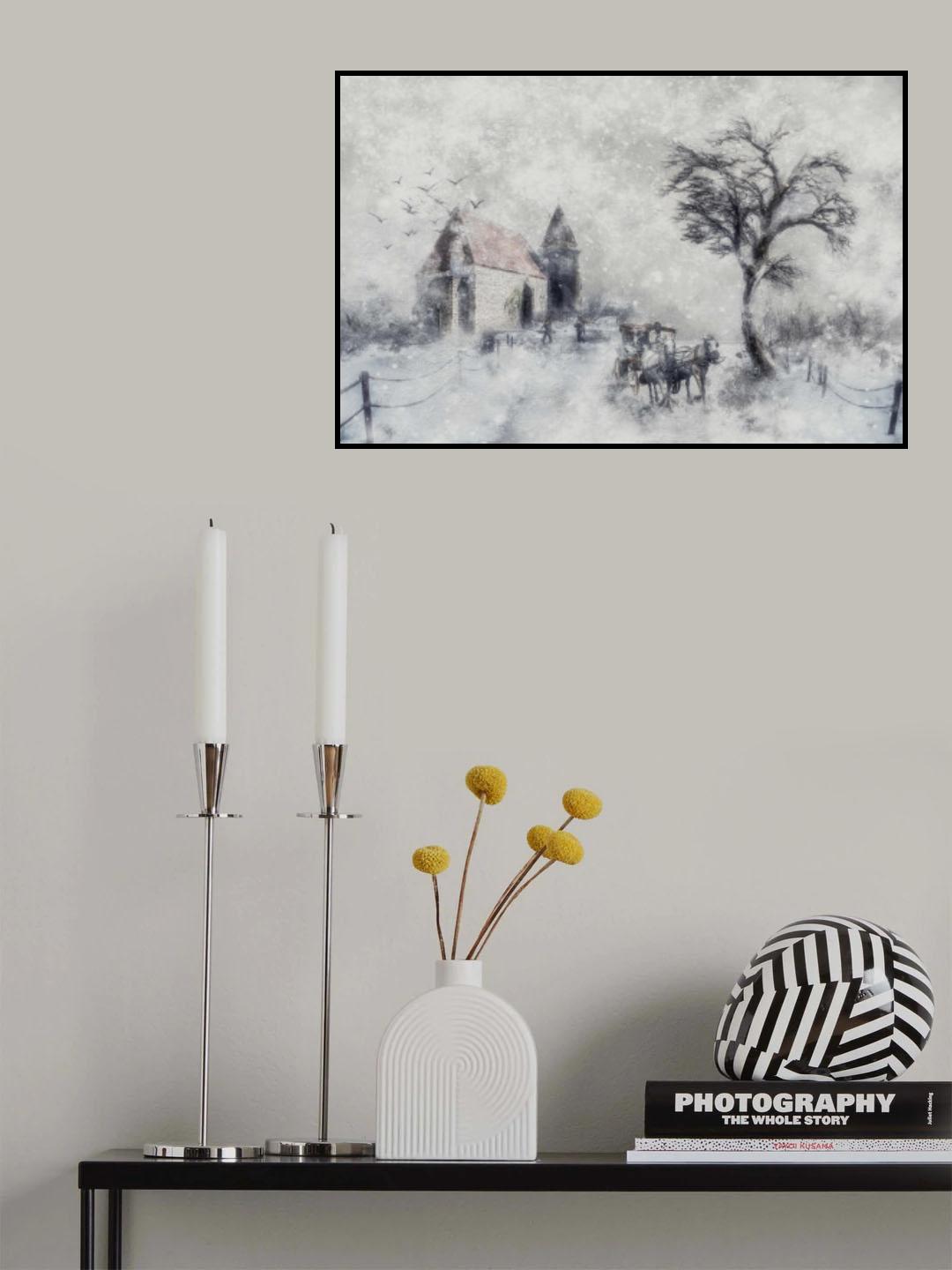 '...and all the white horses are still in bed...' Poster och Canvastavla