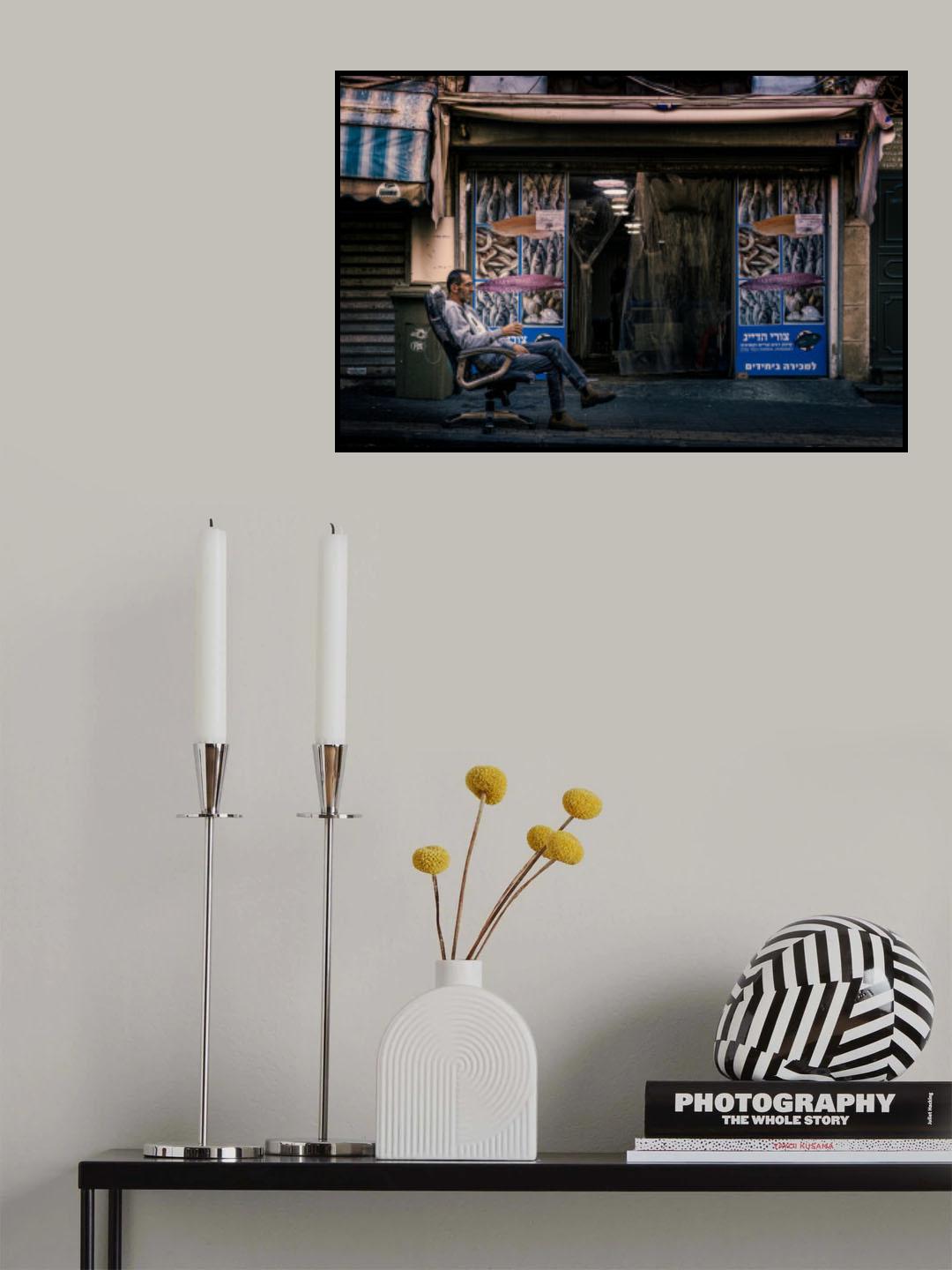 Jaffa's fishmonger street relax Poster och Canvastavla