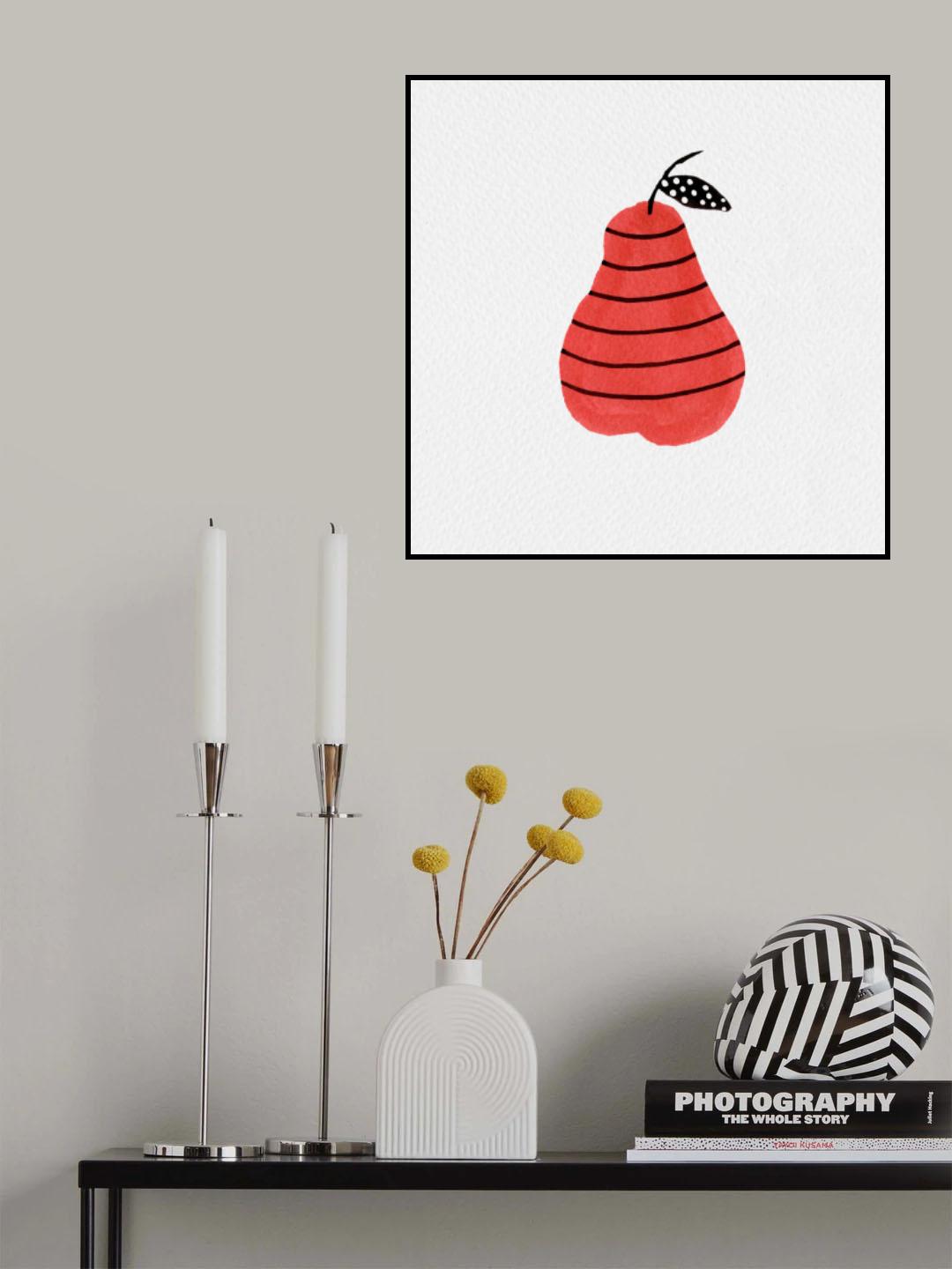 Pear Red Poster och Canvastavla