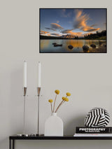 Two Jack Lake Sunset Poster och Canvastavla