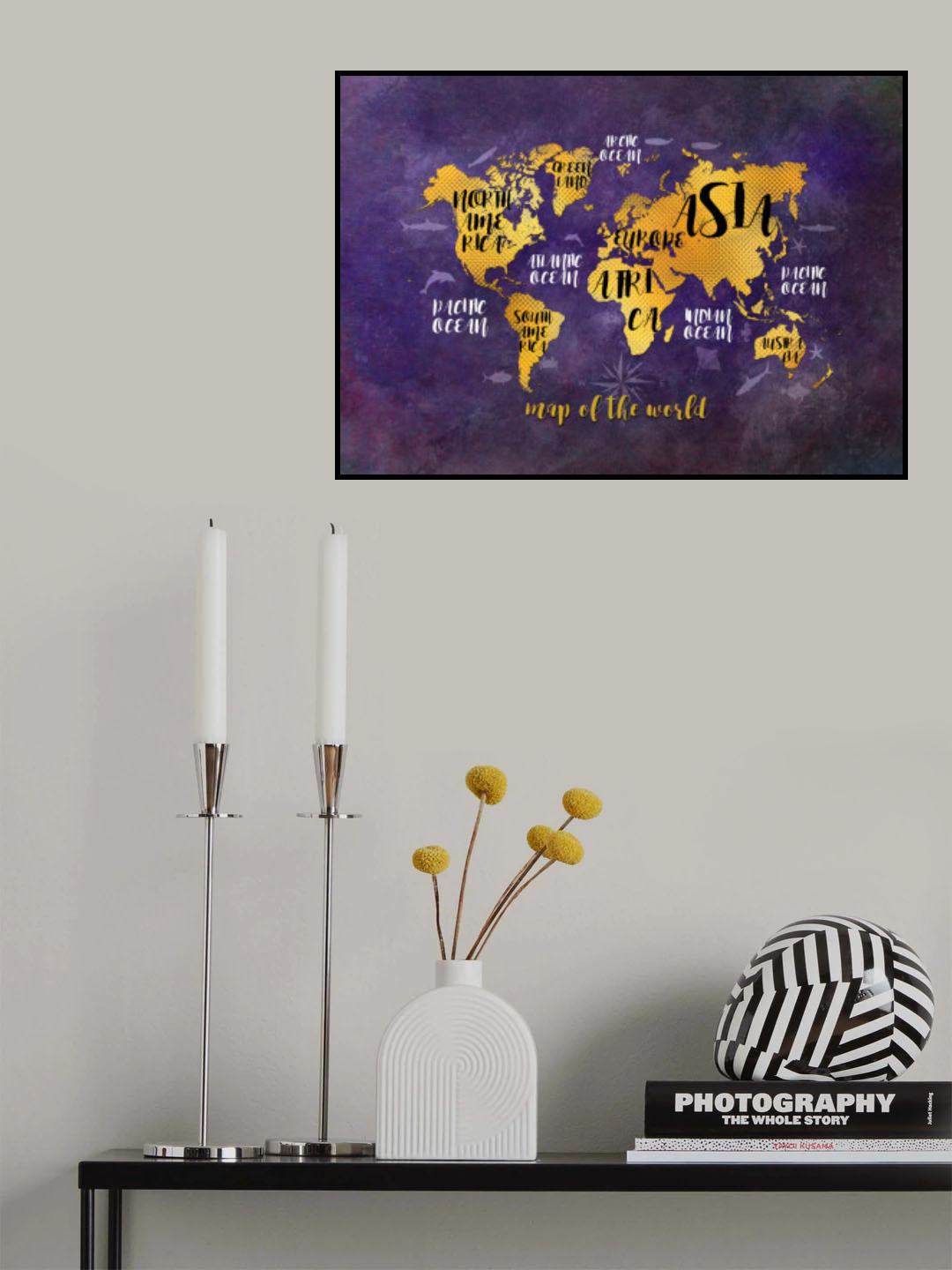 World map 31 Poster och Canvastavla