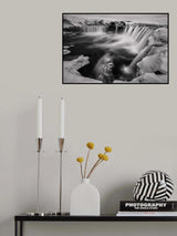 frozen godafoss waterfall Poster och Canvastavla