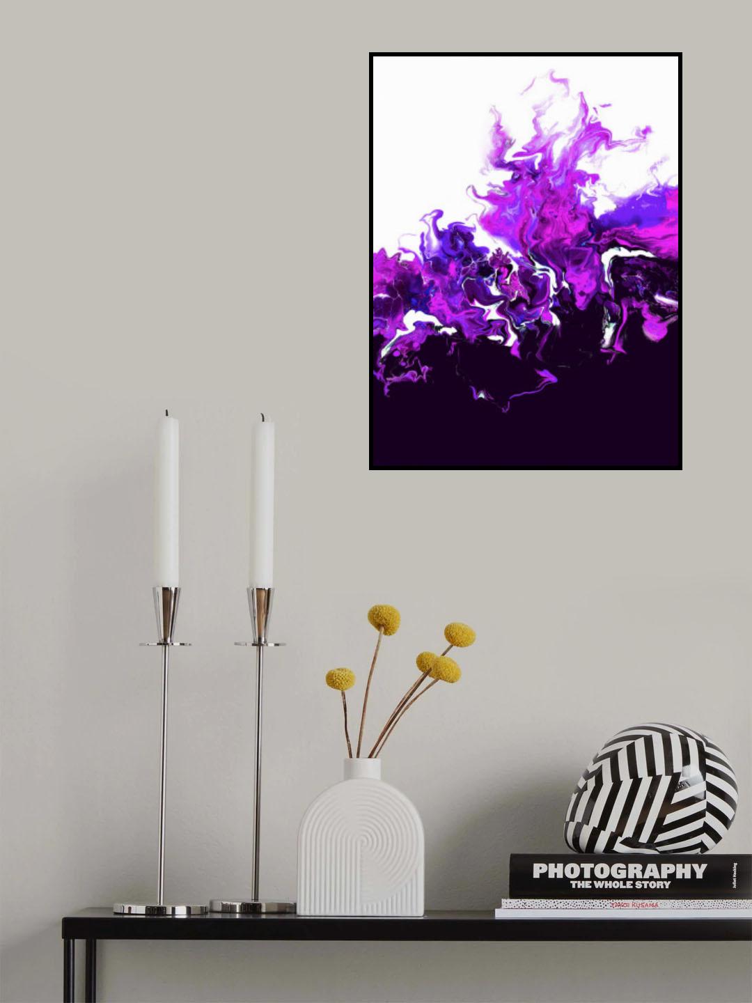 Purple Colorful Wave Poster och Canvastavla
