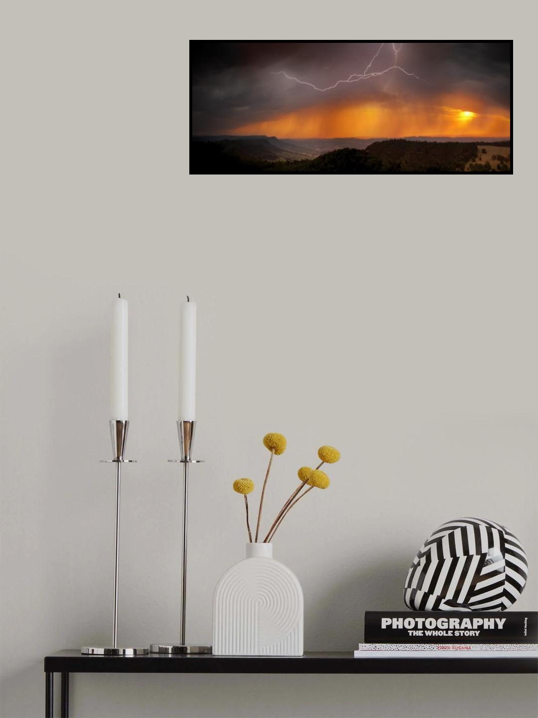 Thunderstorm cell at Albtrauf Poster och Canvastavla