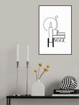 Hygge line art illustration Poster och Canvastavla