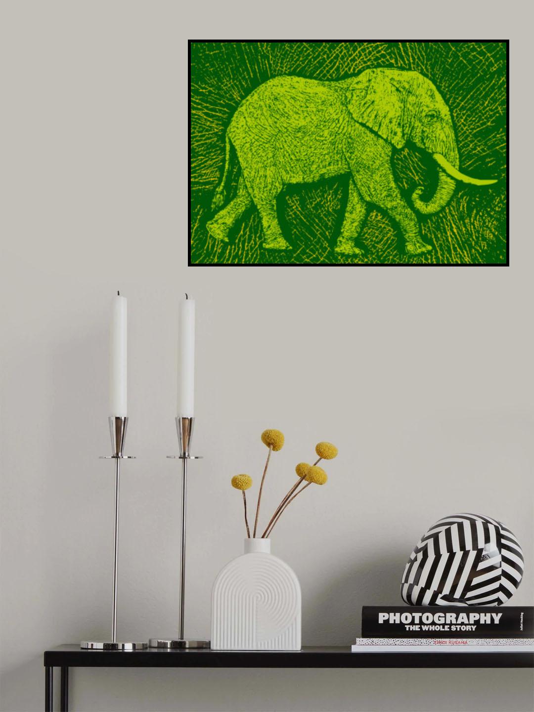Africa Elephant texture pattern Poster och Canvastavla