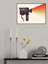 Movie Camera Rainbow Poster och Canvastavla