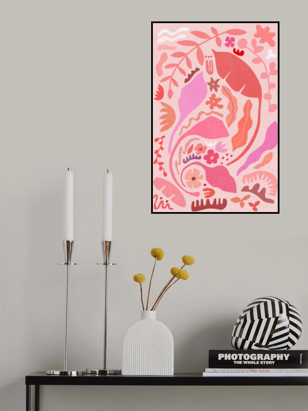 Pink Garden Colors and Shapes Poster och Canvastavla