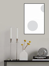 2 Circles Gray Poster och Canvastavla