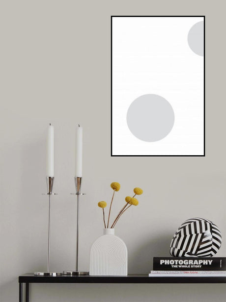 2 Circles Gray Poster och Canvastavla