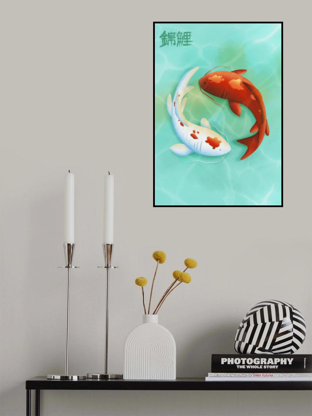 Koi Love Poster och Canvastavla