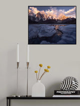 a small pool in glacier Poster och Canvastavla