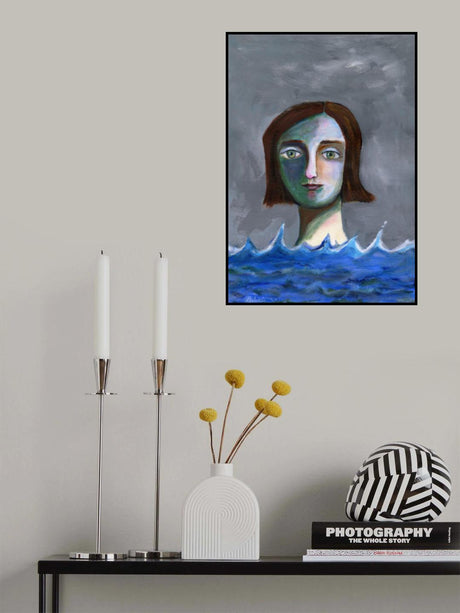 Swimming Girl Poster och Canvastavla