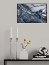 Marble Elegance Navy Blue Poster och Canvastavla