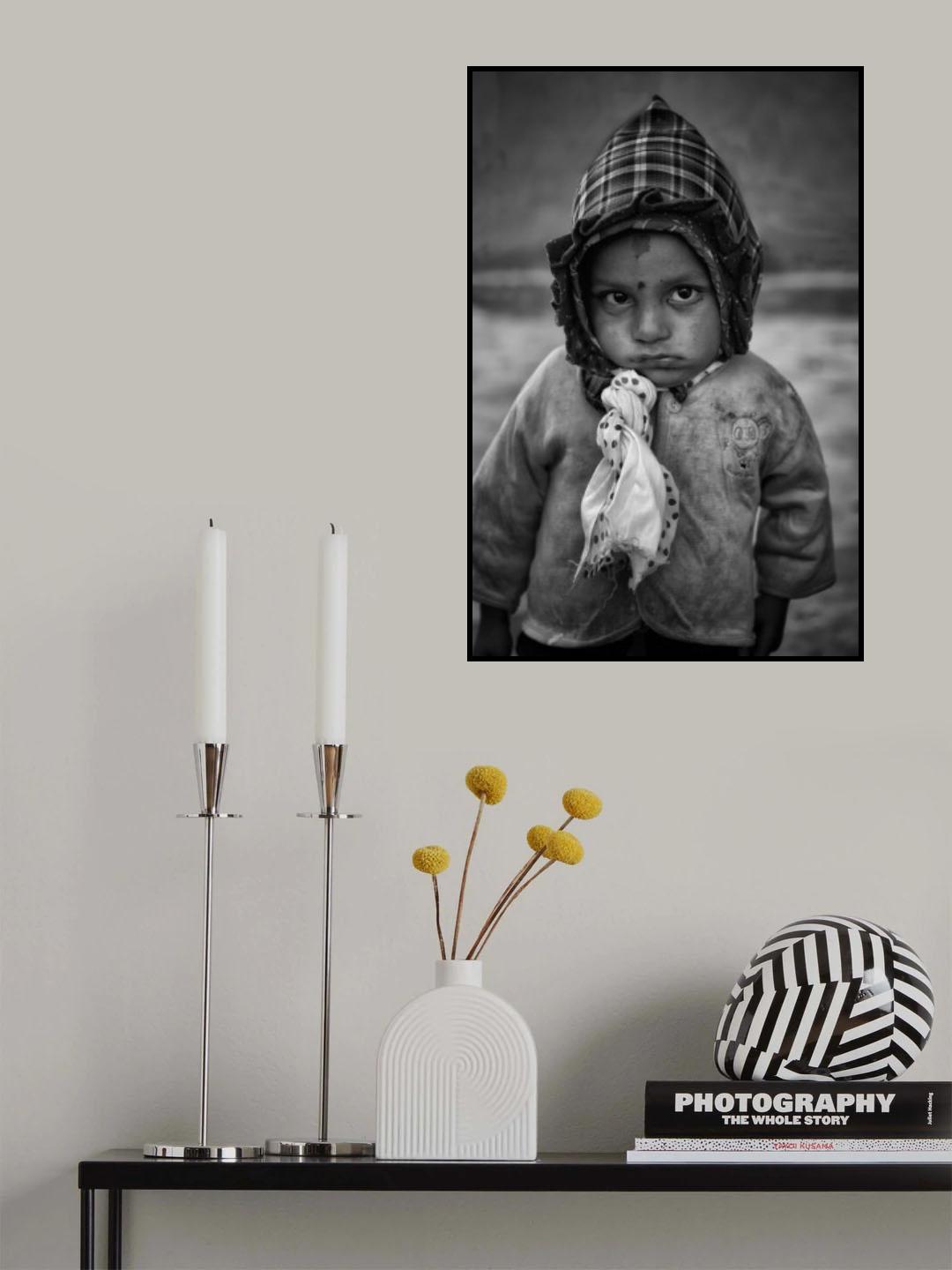 Children of Nepal - Monochrome portraits Poster och Canvastavla