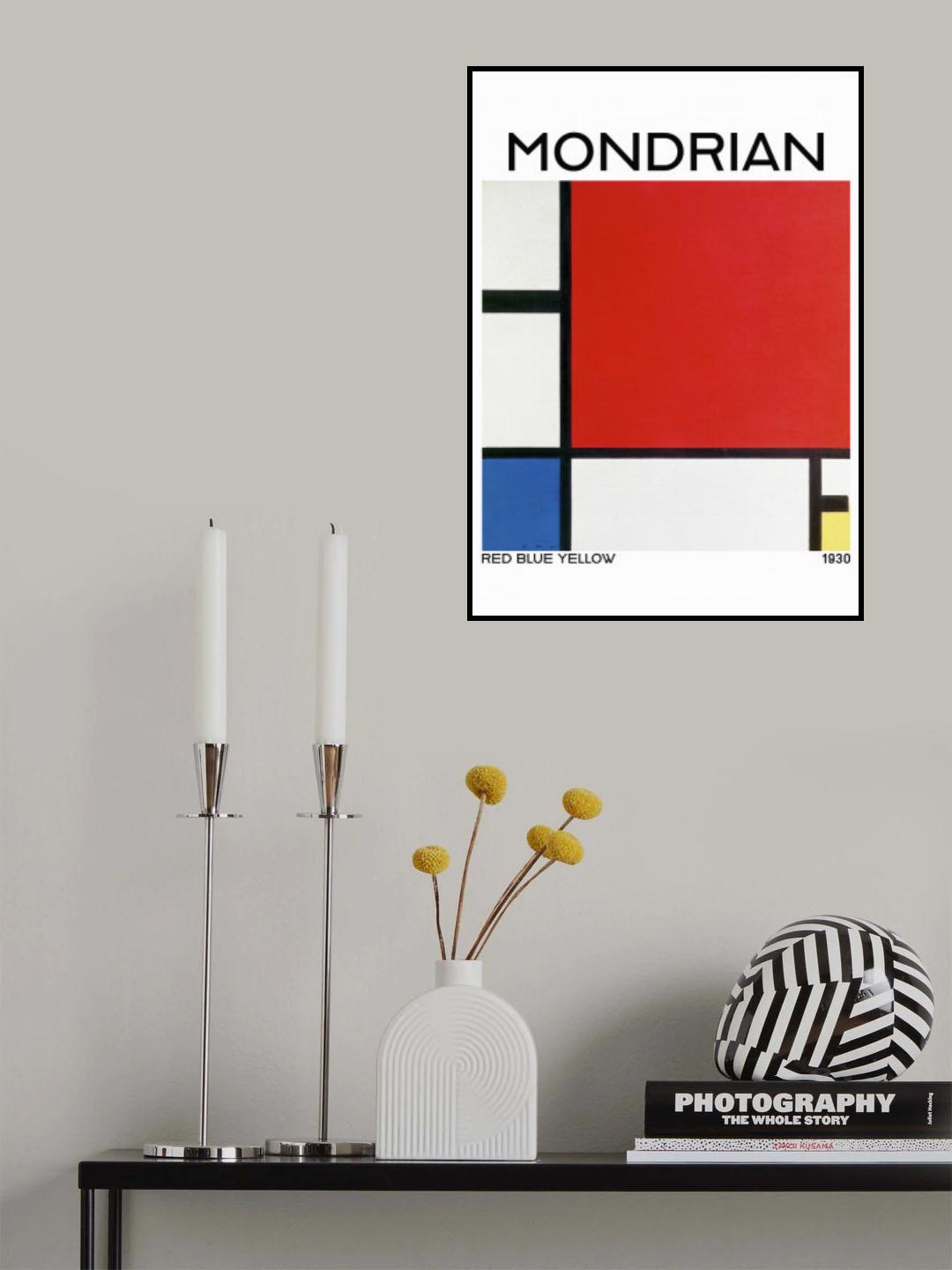 Composition with Red, Blue, and Yellow 1930 Poster och Canvastavla