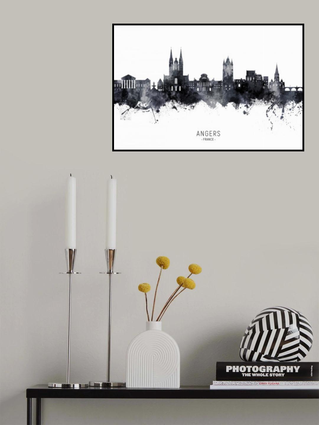 Angers France Skyline Poster och Canvastavla