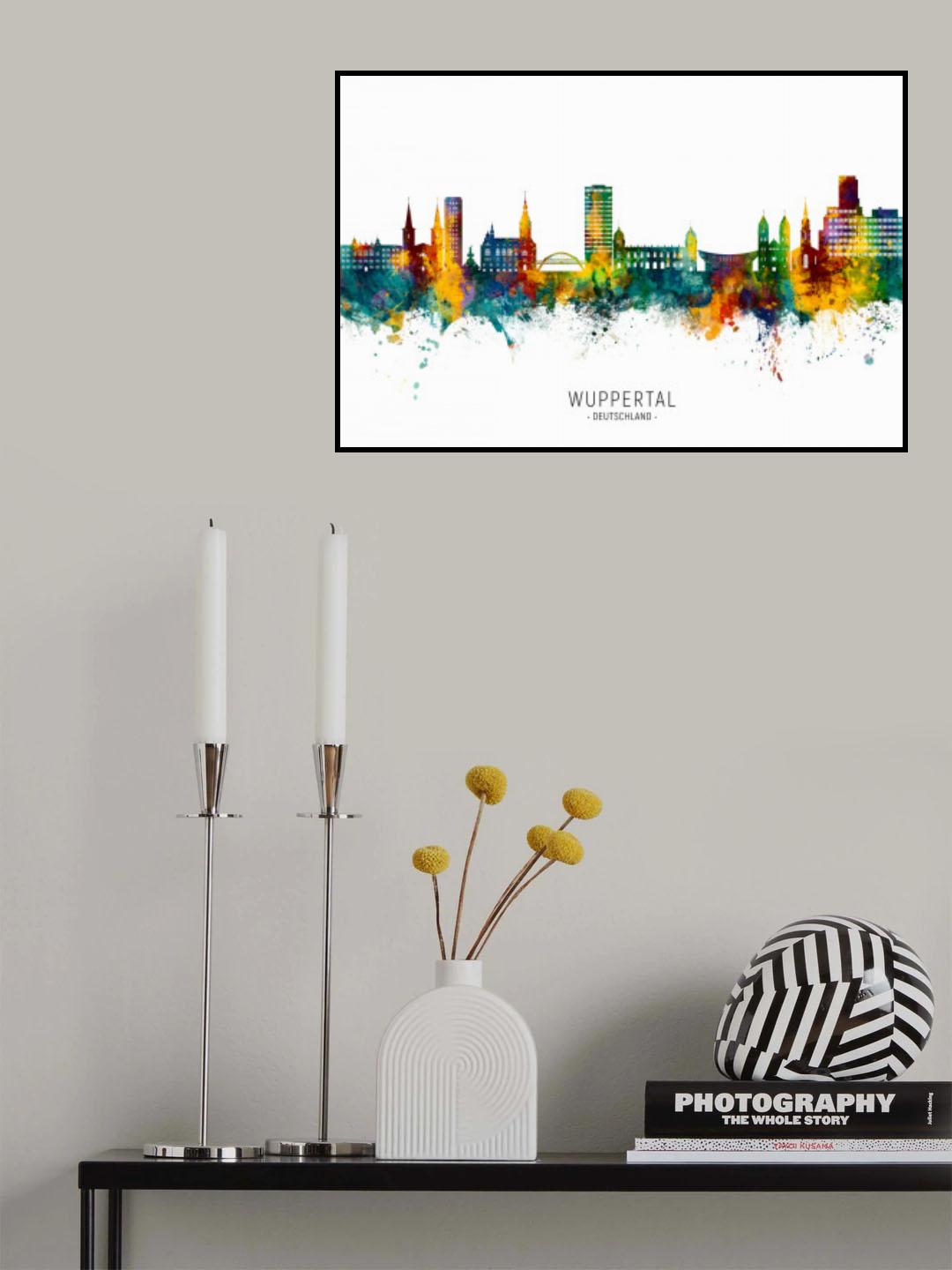 Wuppertal Germany Skyline Poster och Canvastavla