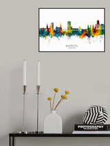 Wuppertal Germany Skyline Poster och Canvastavla