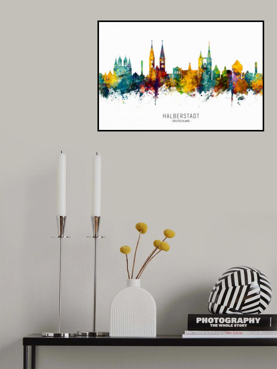 Halberstadt Germany Skyline Poster och Canvastavla