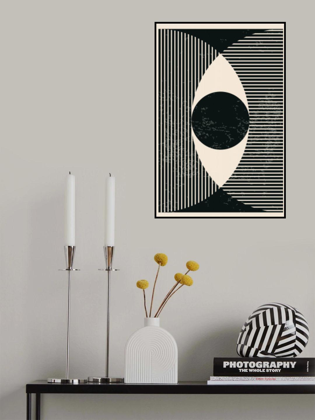 Black and White Geometric Shapes #2 Poster och Canvastavla