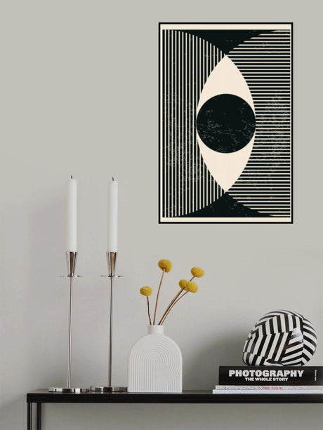 Black and White Geometric Shapes #2 Poster och Canvastavla