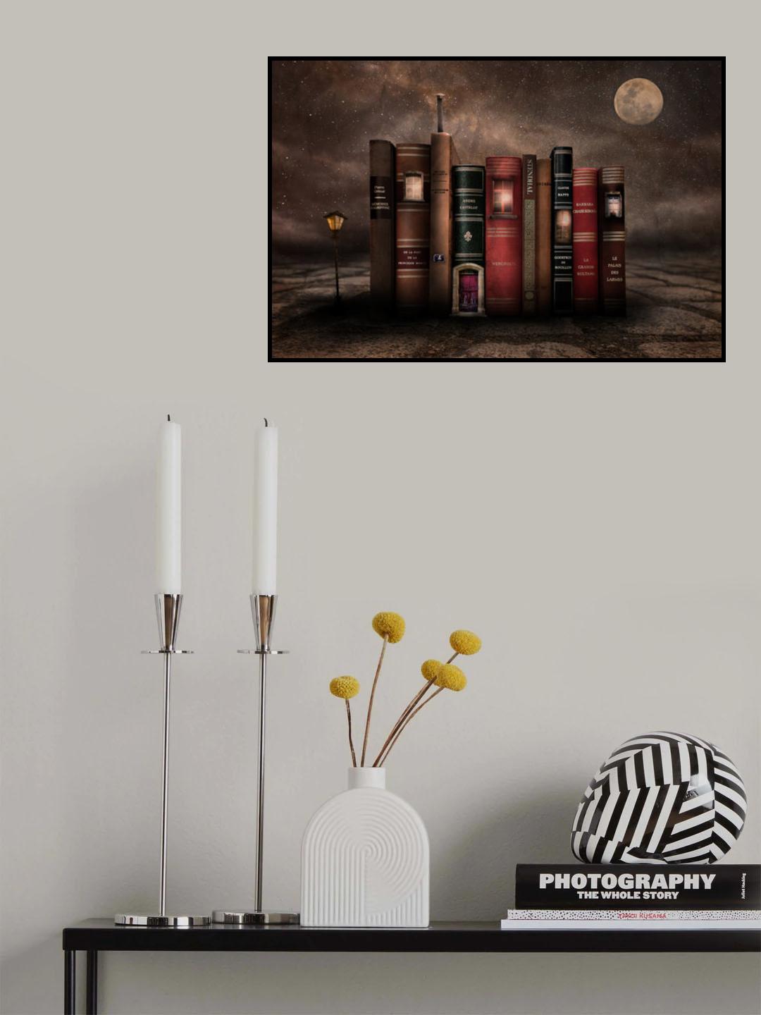 night library Poster och Canvastavla