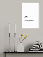 Quote Gin Sanity Poster och Canvastavla
