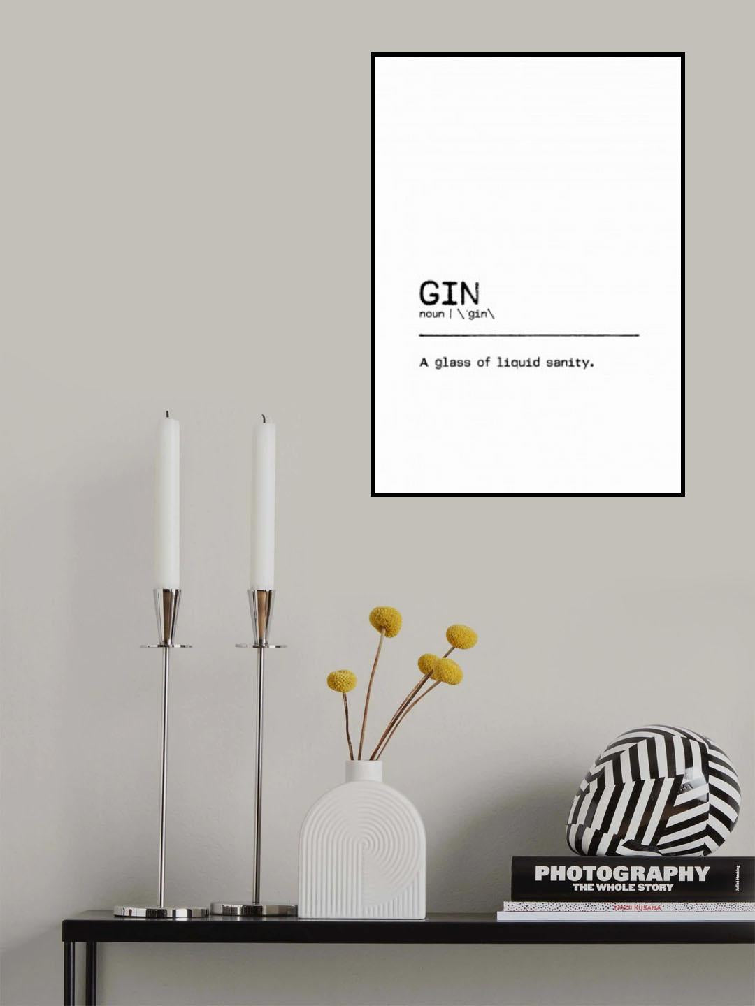 Quote Gin Sanity Poster och Canvastavla