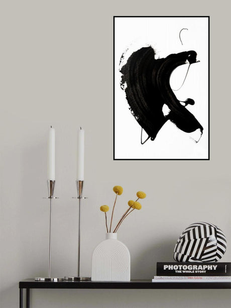 Black abstract Stroke Poster och Canvastavla