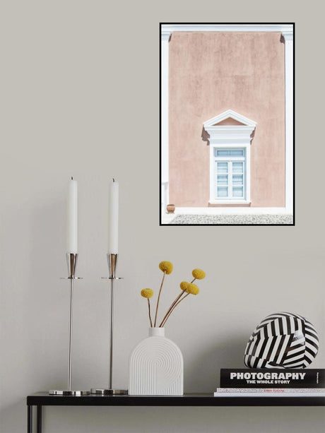 Pink wall and a pediment Poster och Canvastavla