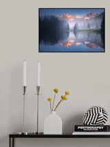 Mysterious morning by the lake Poster och Canvastavla