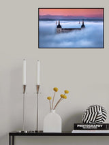Toledo City Foggy Sunset Poster och Canvastavla