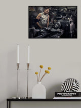 Lathe Guy.. Like a Boss ! Poster och Canvastavla