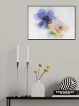 Blue and orange Anemone Poster och Canvastavla