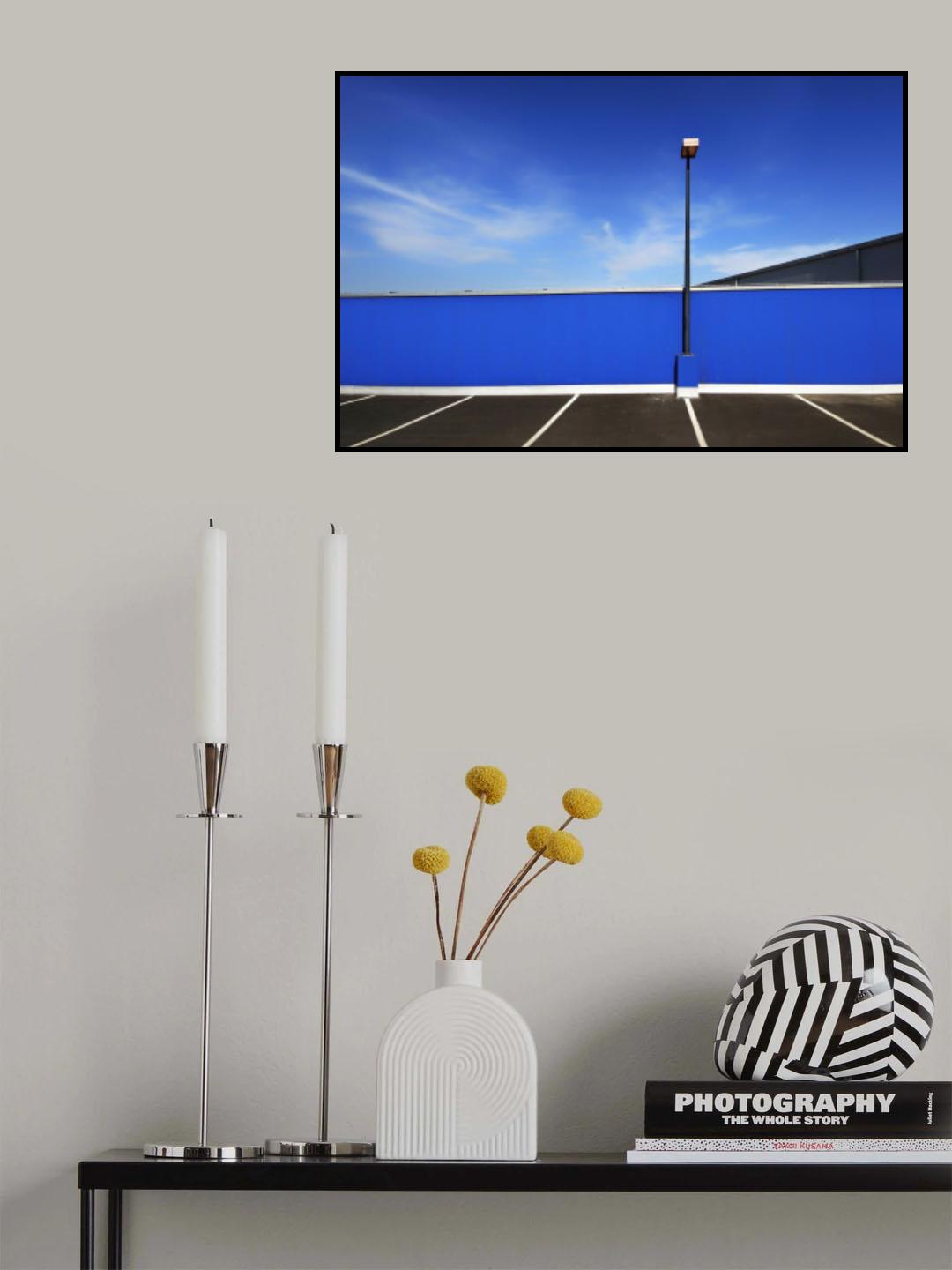 Parking in blue Poster och Canvastavla