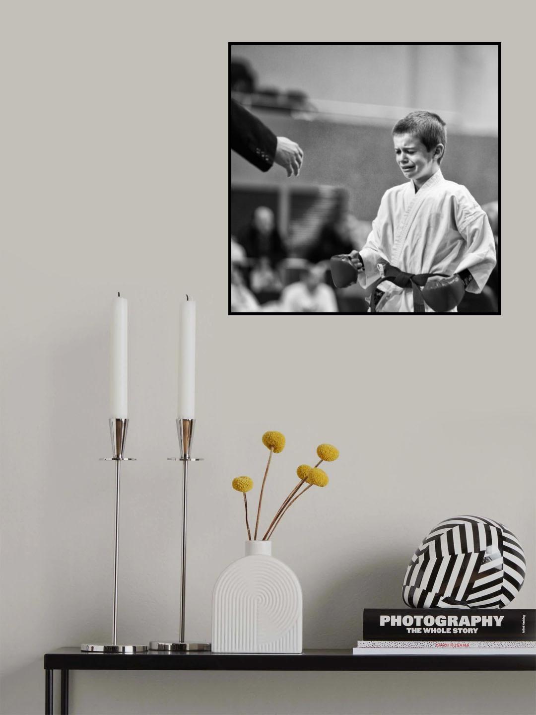 The man never gives up I Poster och Canvastavla