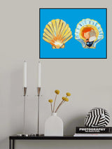 Scallops On Blue Poster och Canvastavla